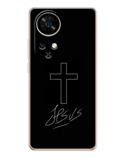 Чохол для Ulefone Note 17 Pro з картинкою «Графічний хрест Jesus»