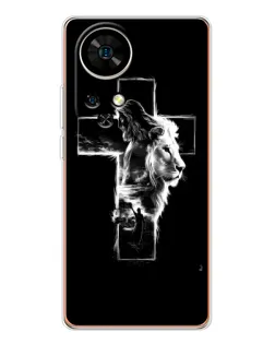 Чохол для Ulefone Note 17 Pro з картинкою «Сяючий хрест Jesus»