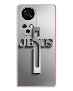 Чохол для Ulefone Note 17 Pro з картинкою «Металевий хрест Jesus»