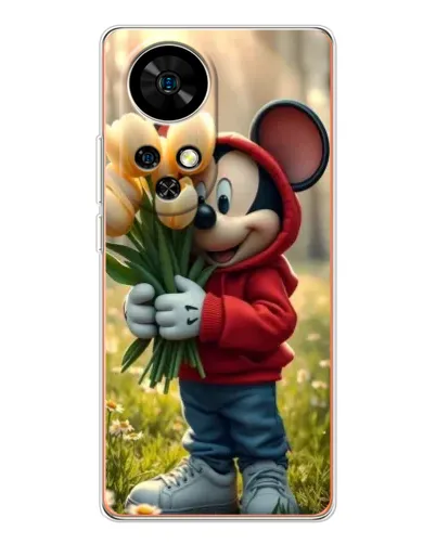 Чехол для Ulefone Note 17 Pro с картинкой «Микки с тюльпанами» Чехол для Ulefone Note 17 Pro с картинкой «Микки с тюльпанами»