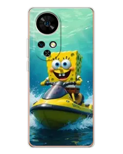 Чехол для Ulefone Note 17 Pro с картинкой «Спанч Боб на гидроцикле» Чехол для Ulefone Note 17 Pro с картинкой «Спанч Боб на гидроцикле»
