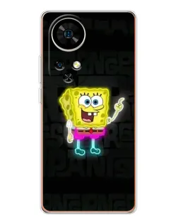 Чохол для Ulefone Note 17 Pro з картинкою «Неоновий Губка Боб»