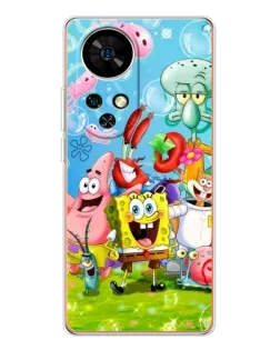 Чохол для Ulefone Note 17 Pro з картинкою «Губка Боб та друзі»