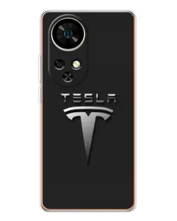 Чохол для Ulefone Note 17 Pro з картинкою «Сталевий логотип Tesla»