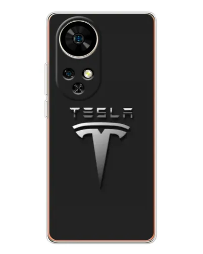 Чохол для Ulefone Note 17 Pro з картинкою «Сталевий логотип Tesla»