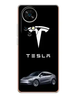Чохол для Ulefone Note 17 Pro з картинкою «Tesla Model Y»