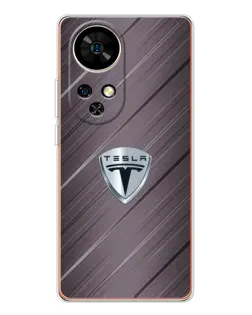 Чохол для Ulefone Note 17 Pro з картинкою «Металева текстура Tesla»