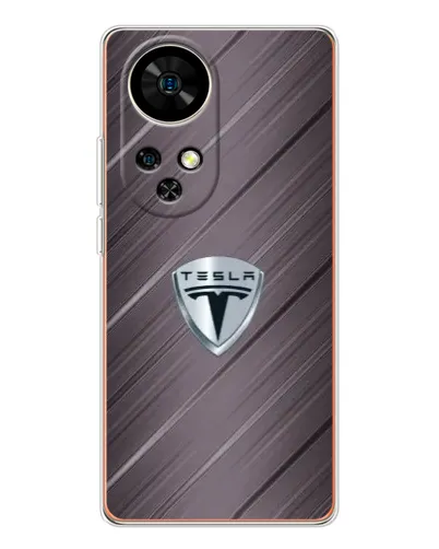 Чохол для Ulefone Note 17 Pro з картинкою «Металева текстура Tesla»