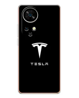 Чохол для Ulefone Note 17 Pro з картинкою «Tesla White Logo»