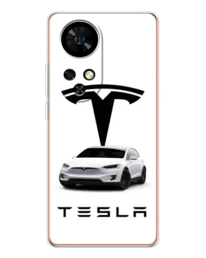 Чохол для Ulefone Note 17 Pro з картинкою «Tesla White Style»