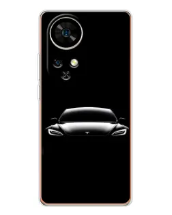 Чохол для Ulefone Note 17 Pro з картинкою «Фари Tesla Night»