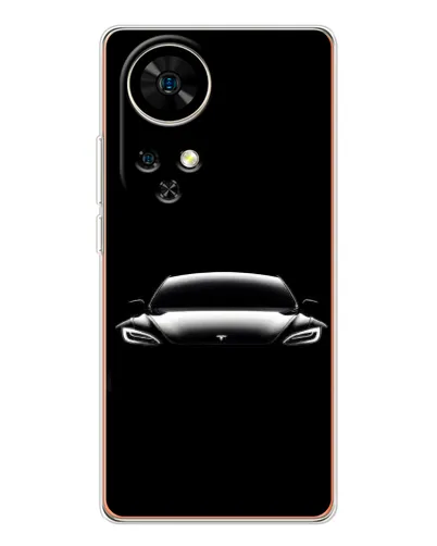 Чохол для Ulefone Note 17 Pro з картинкою «Фари Tesla Night»