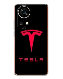Чохол для Ulefone Note 17 Pro з картинкою «Tesla Red Logo»