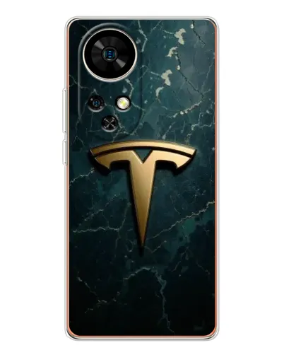 Чохол для Ulefone Note 17 Pro з картинкою «Мармурова Tesla Gold»