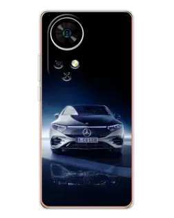 Чохол для Ulefone Note 17 Pro з картинкою «Нічний Mercedes EQ»