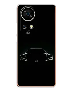 Чехол для Ulefone Note 17 Pro с картинкой «Mercedes — силуэт авто»