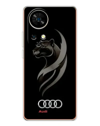 Чохол для Ulefone Note 17 Pro з картинкою «Графіка — пантера та Audi»