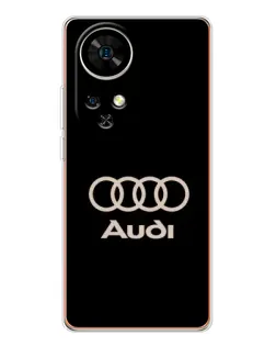 Чохол для Ulefone Note 17 Pro з картинкою «Audi — золотий логотип»