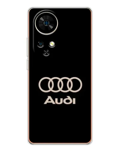 Чохол для Ulefone Note 17 Pro з картинкою «Audi — золотий логотип»