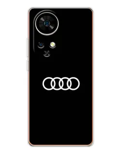Чохол для Ulefone Note 17 Pro з картинкою «Audi White Logo»