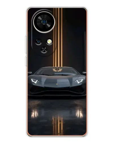 Чохол для Ulefone Note 17 Pro з картинкою «Lamborghini золоті лінії»