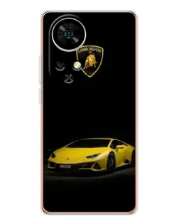 Чохол для Ulefone Note 17 Pro з картинкою «Lamborghini жовтий акцент»