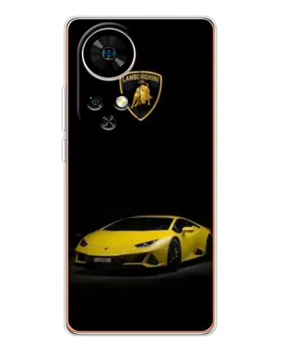 Чохол для Ulefone Note 17 Pro з картинкою «Lamborghini жовтий акцент»