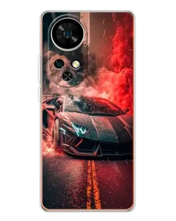 Чохол для Ulefone Note 17 Pro з картинкою «Lamborghini червоний дим»