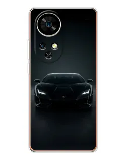 Чохол для Ulefone Note 17 Pro з картинкою «Чорний Lamborghini Aventador»