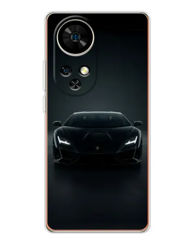Чохол для Ulefone Note 17 Pro з картинкою «Чорний Lamborghini Aventador»
