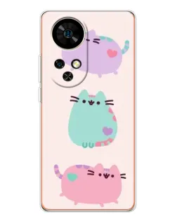 Чохол для Ulefone Note 17 Pro з картинкою «Pusheen тріо»