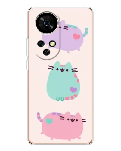 Чохол для Ulefone Note 17 Pro з картинкою «Pusheen тріо» Чохол для Ulefone Note 17 Pro з картинкою «Pusheen тріо»
