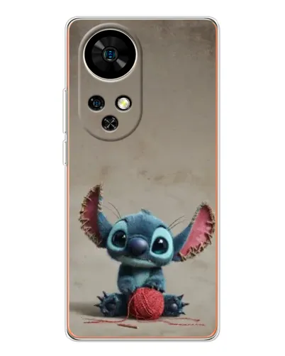 Чохол для Ulefone Note 17 Pro з картинкою «Стіч на чоричневому фоні»