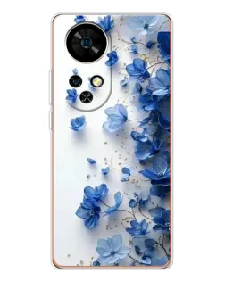 Чохол для Ulefone Note 17 Pro з картинкою «Блакитний квітковий каскад»
