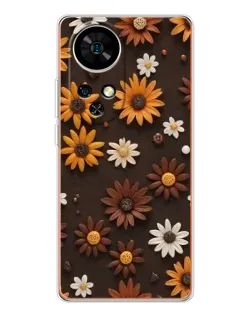 Чохол для Ulefone Note 17 Pro з картинкою «Візерунок з маленьких соняшників»
