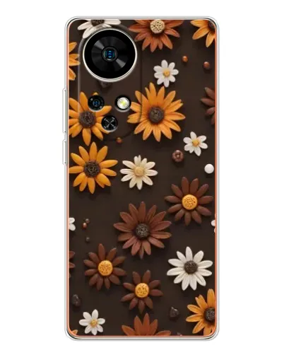Чохол для Ulefone Note 17 Pro з картинкою «Візерунок з маленьких соняшників»
