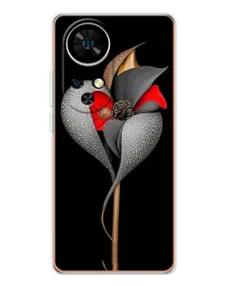 Чохол для Ulefone Note 17 Pro з картинкою «Срібна фантазійна квітка»