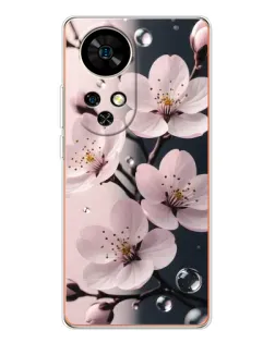 Чохол для Ulefone Note 17 Pro з картинкою «Ніжня сакура та краплі»