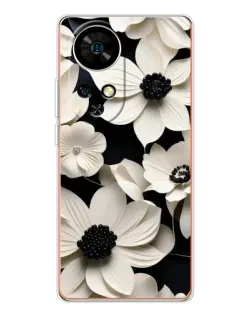 Чохол для Ulefone Note 17 Pro з картинкою «Об'ємні білі квіти»