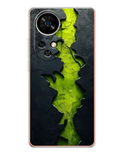 Чохол для Ulefone Note 17 Pro з картинкою «Салатовий розлом скелі»