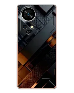 Чохол для Ulefone Note 17 Pro з картинкою «Чорні геометричні блоки»