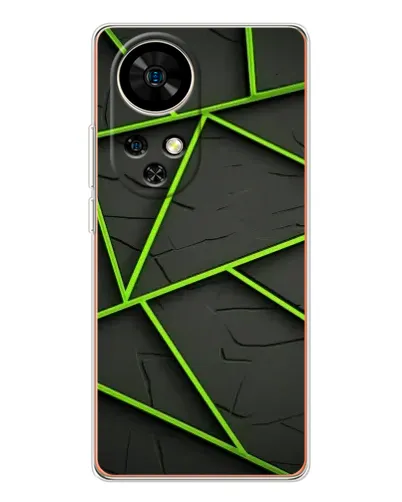 Чохол для Ulefone Note 17 Pro з картинкою «Зелені геометричні лінії»