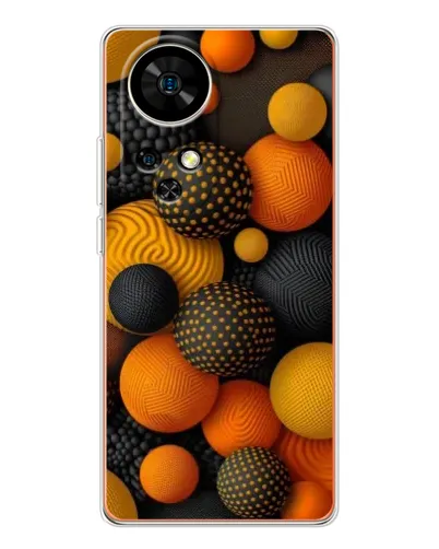 Чохол для Ulefone Note 17 Pro з картинкою «Об'ємні помаранчеві сфери»