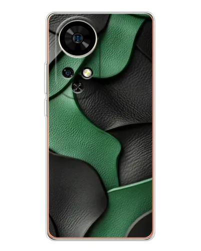 Чохол для Ulefone Note 17 Pro з картинкою «Зелені шкіряні хвилі»