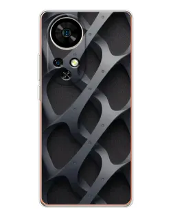 Чохол для Ulefone Note 17 Pro з картинкою «Об'ємне сіре плетіння»