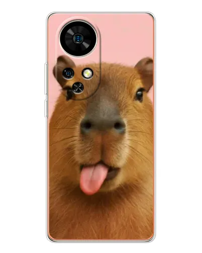 Чехол для Ulefone Note 17 Pro с картинкой «Капибара с языком» Чехол для Ulefone Note 17 Pro с картинкой «Капибара с языком»