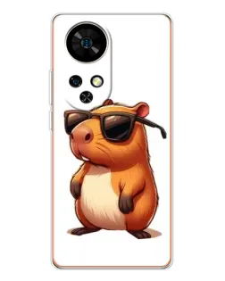 Чехол для Ulefone Note 17 Pro с картинкой «Капибара в очках»