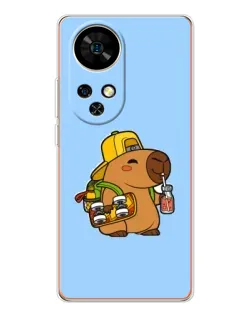 Чехол для Ulefone Note 17 Pro с картинкой «Капибара на скейте»