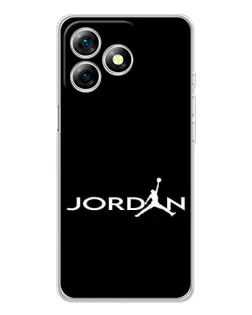 Чехол для Ulefone Note 18 Pro с картинкой «Jordan White Logo»
