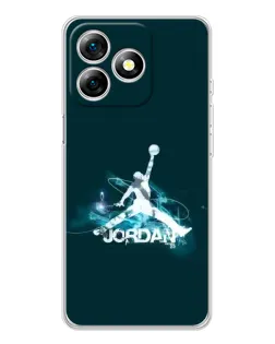 Чехол для Ulefone Note 18 Pro с картинкой «Jordan Blue Fire»